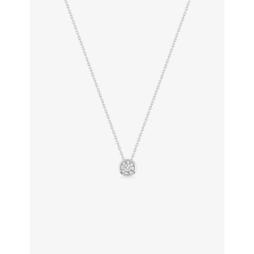Collier Pendentif Oxyde De Zirconium Or Blanc