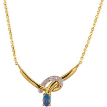 Collier Bicolore Diamant,Topaze