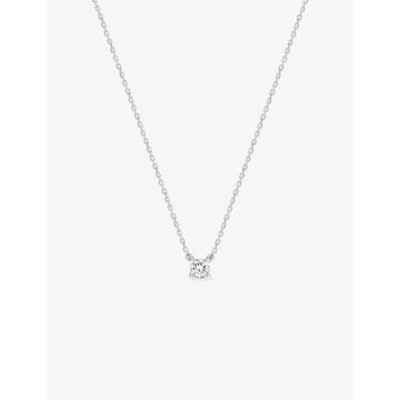 Collier Solit 0.20ct Gh-P1p2 Or Blanc