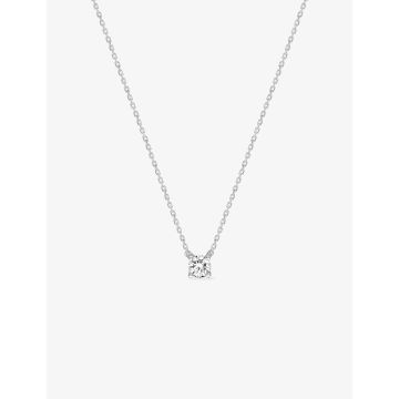 Collier Solit 0.30ct Gh-Si Or Blanc