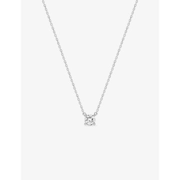 Collier Solit 0.40ct Gh-Si Or Blanc