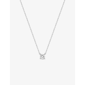 Collier Solit 0.40ct Gh-P1p2 Or Blanc