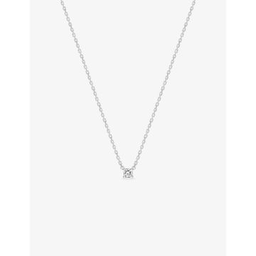 Collier Diamant 0.08ct Gh-Si Or Blanc
