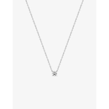 Collier Diamant 0.14ct Gh-Si Or Blanc