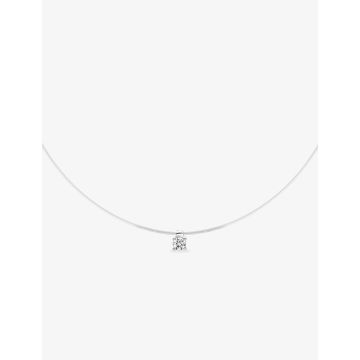 Collier Diamant 0.08ct Gh-P1p2 Or Blanc