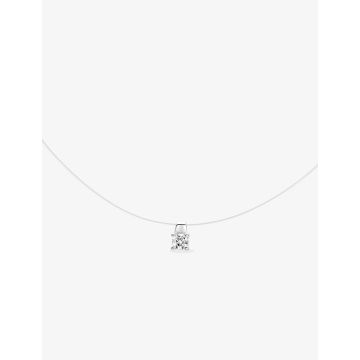 Collier Diamant 0.18ct Gh-P1p2 Or Blanc