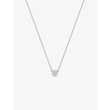 Collier Diamant 0.10ct Gh-Si Or Blanc