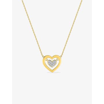 Collier Diamant 0.05ct Gh-P1p2 Or750 Bicolore