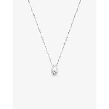 Collier Diamant 0.15ct Gh-Si Or Blanc