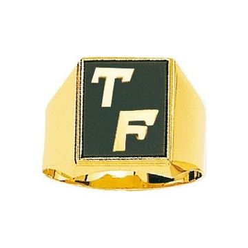Chevalière 2l201 Onyx Mono Or Jaune