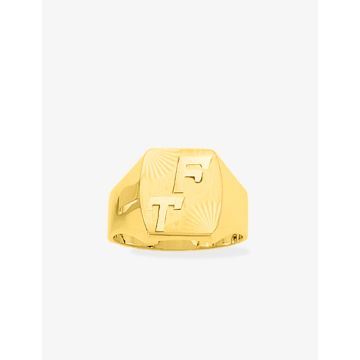 Chevalière or jaune 2x201 or jaune
