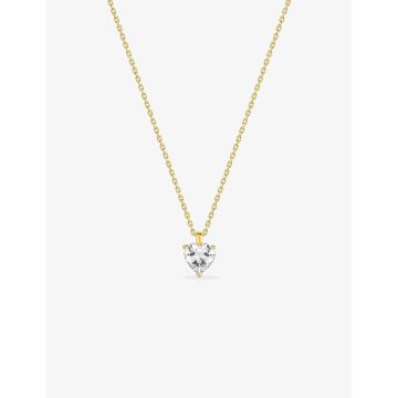 Collier Oxyde De Zirconium Or Jaune