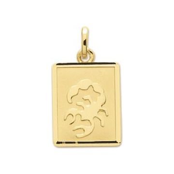 Médaille zodiaque scorpion or jaun