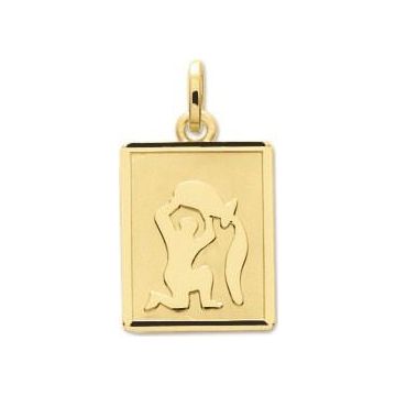 Médaille zodiaque verseau  or jaun