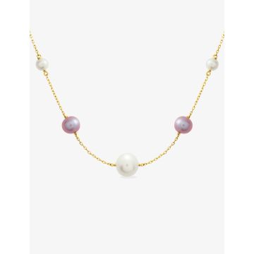 Collier perle or jaune