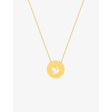 Collier Motif Hirondelle Or Jaune