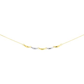 Collier Or Jaune+Rh