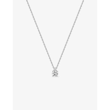 Collier Diamant 0.30 Or Blanc