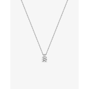 Collier Diamant 0.40 Or Blanc
