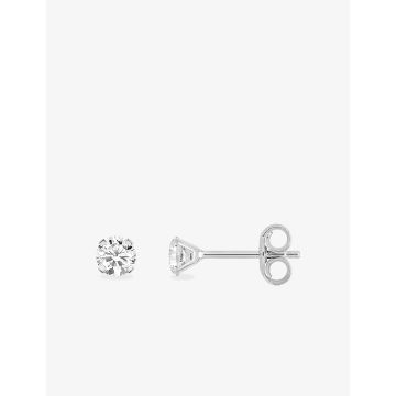 Boucles D'oreilles  Clou Oxyde De Zirconium Or Blanc