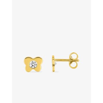 Boucles d'oreille zirco. or jaune
