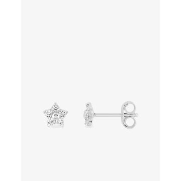 Boucles D'oreilles  Clou Oxyde De Zirconium Or Blanc