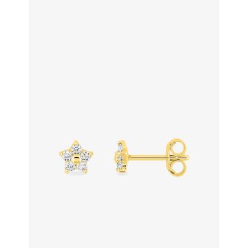 Boucles d'oreille zirco. or jaune