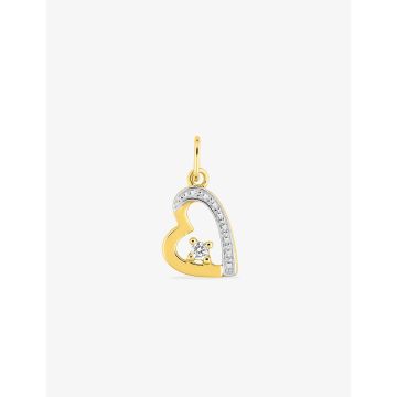 Pendentif Oxyde De Zirconium Or Jaune+Rh