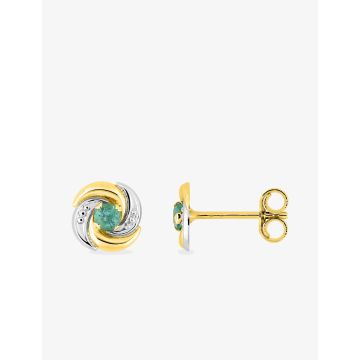 BO émeraude or jaune + rhodium
