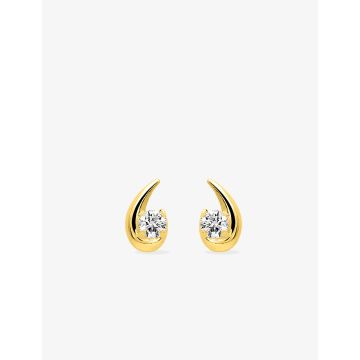 Boucles d'oreille or jaune zirconiu