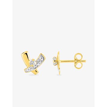 Boucles d'oreille or jaune zirconiu