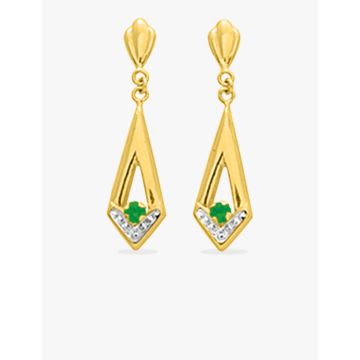 BO émeraude or jaune + rhodium