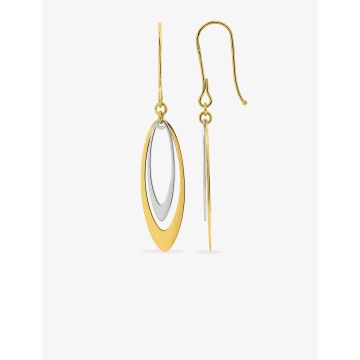 Boucles D'oreilles  Crochet Or750 Bicolore