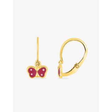 Boucles D'oreilles  Brisure Papillon Or Jaune