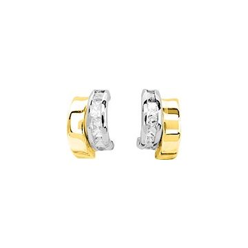 Boucles D'oreilles  Créoles Bicolore