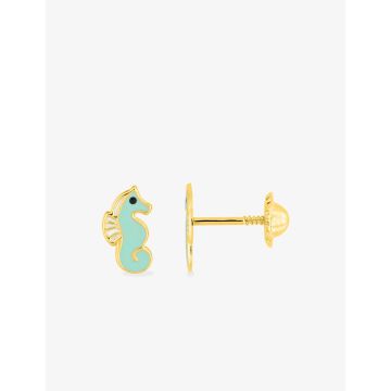 Boucles D'oreilles  Clou Laque Or Jaune