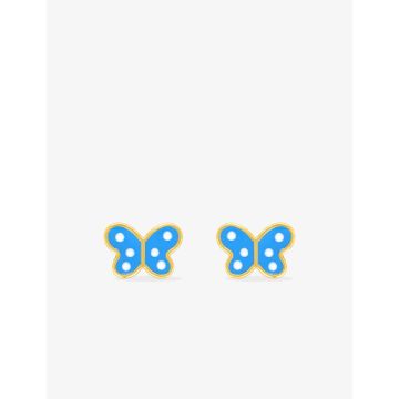 Boucles D'oreilles  Clou Laque Or Jaune