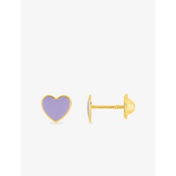 Boucles D'oreilles  Clou Laque Or Jaune