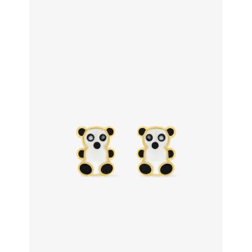 Boucles D'oreilles  Clou Laque Or Jaune