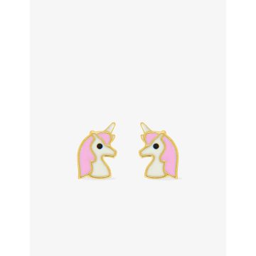 Boucles D'oreilles  Clou Laque Or Jaune