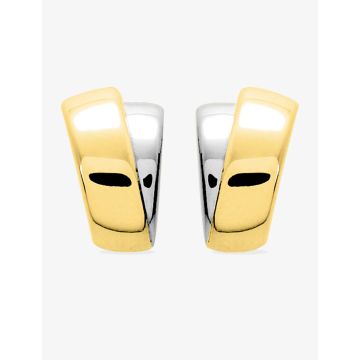 Boucles D'oreilles  Créoles  Or Jaune+Rh