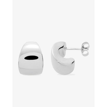 Boucles D'oreilles  Créoles  Or Jaune+Rh