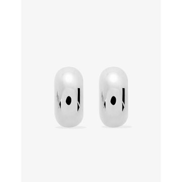 Boucles D'oreilles  Créoles  Or Jaune+Rh