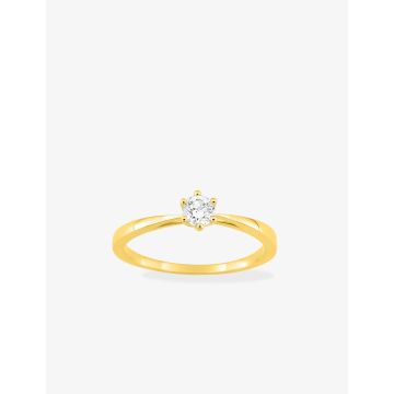 Solitaire Diamant 0.20ct Or Jaune