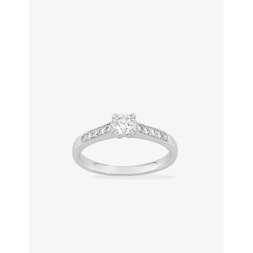 Bague Diamant 0,30+0,11=0,41 Or Blanc 750