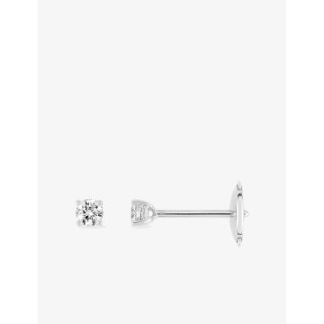 Boucles D'oreilles  Clou Soli. 0.2ct Or Blanc