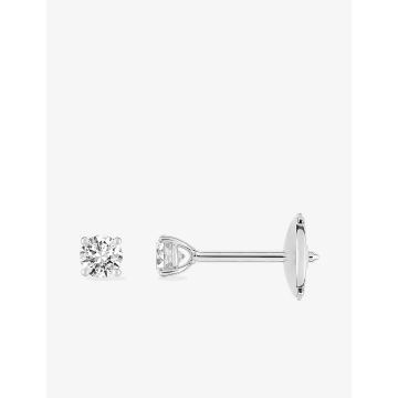 Boucles D'oreilles  Clou Soli. 0.4ct Or Blanc