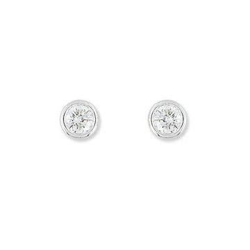 Boucles D'oreilles Solitaire Gris 0,4ct