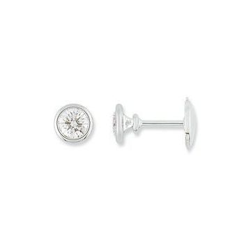 Boucles D'oreilles Solitaire Gris 0,5ct
