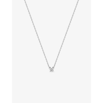 Collier Diamant 0.10ct Or Blanc